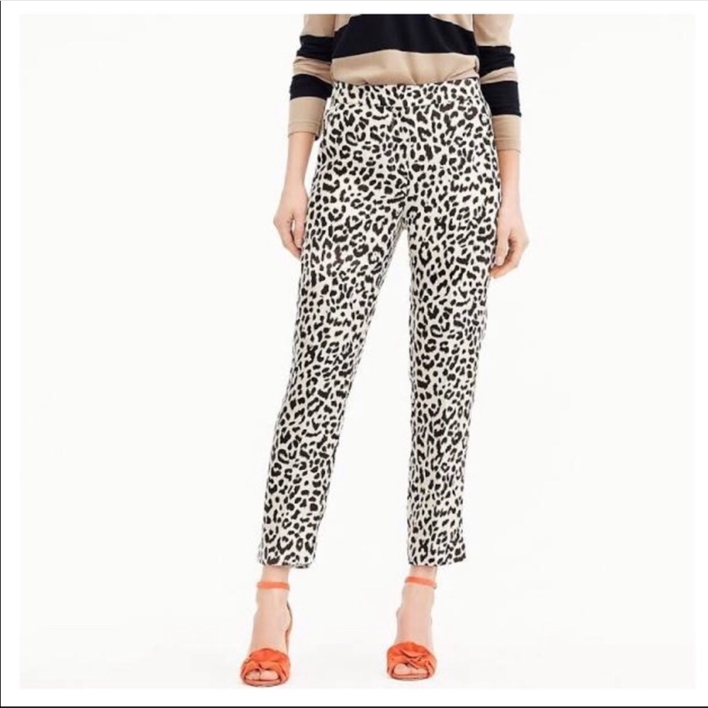 J Crew Tall easy pant in leopard